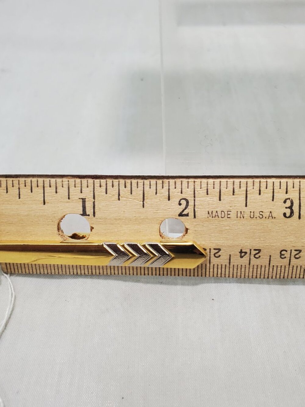 Vintage Gold & Silver-Tone Geometric 3-Piece Cufflink and Tie Clip Set - Picture 3 of 7